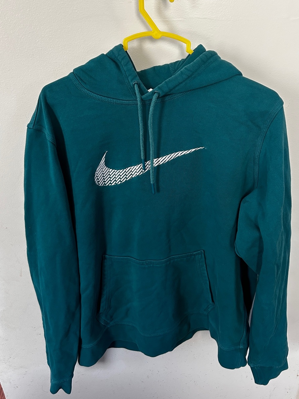 Nike Men’s size Large Teal Big Swoosh Pullover Hoodie Sweatshirt